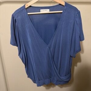 Blue Women's Wrap Top